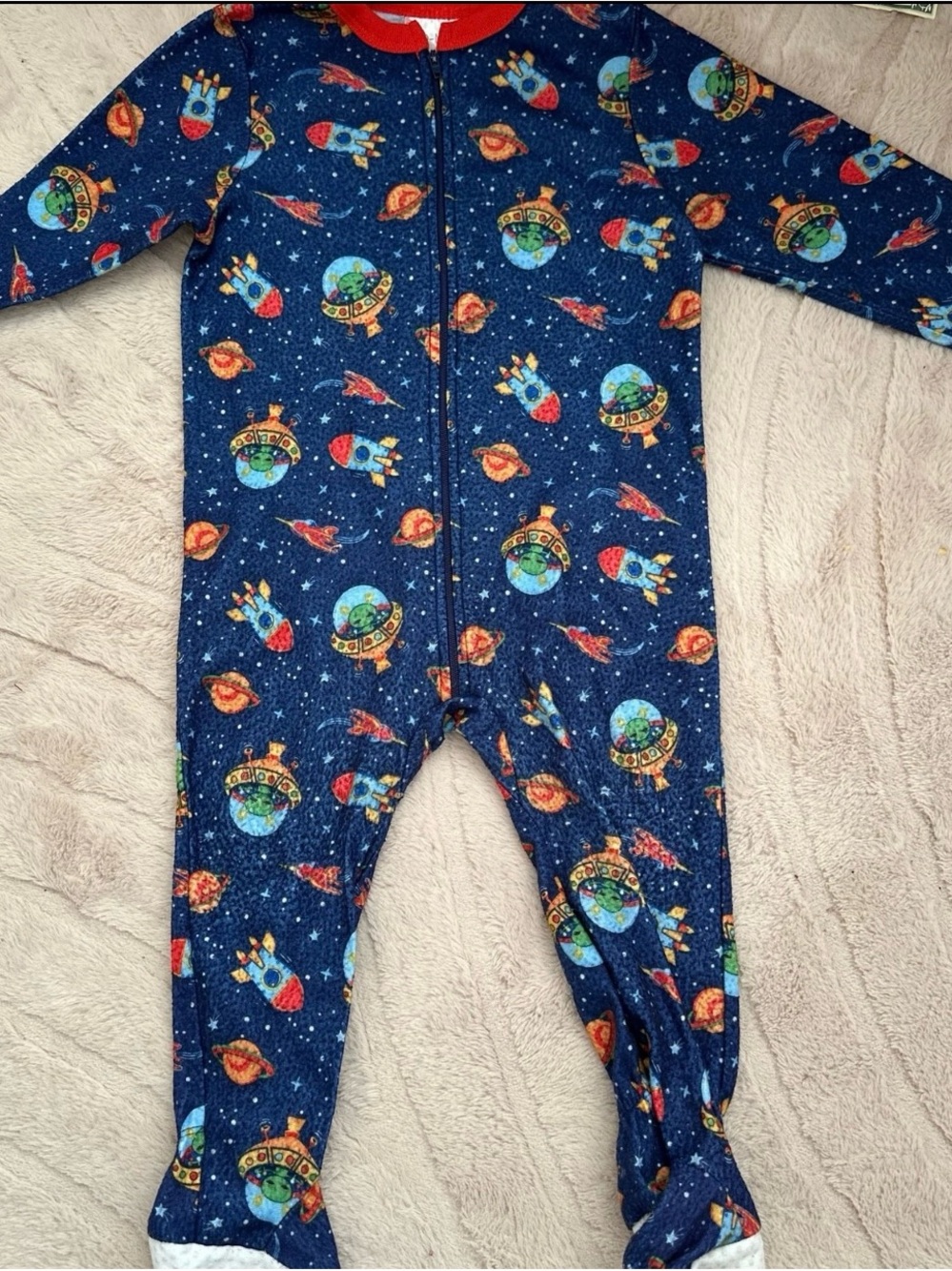 Too-Nite Outer Space & Alien Footed Pajamas - Size 3T